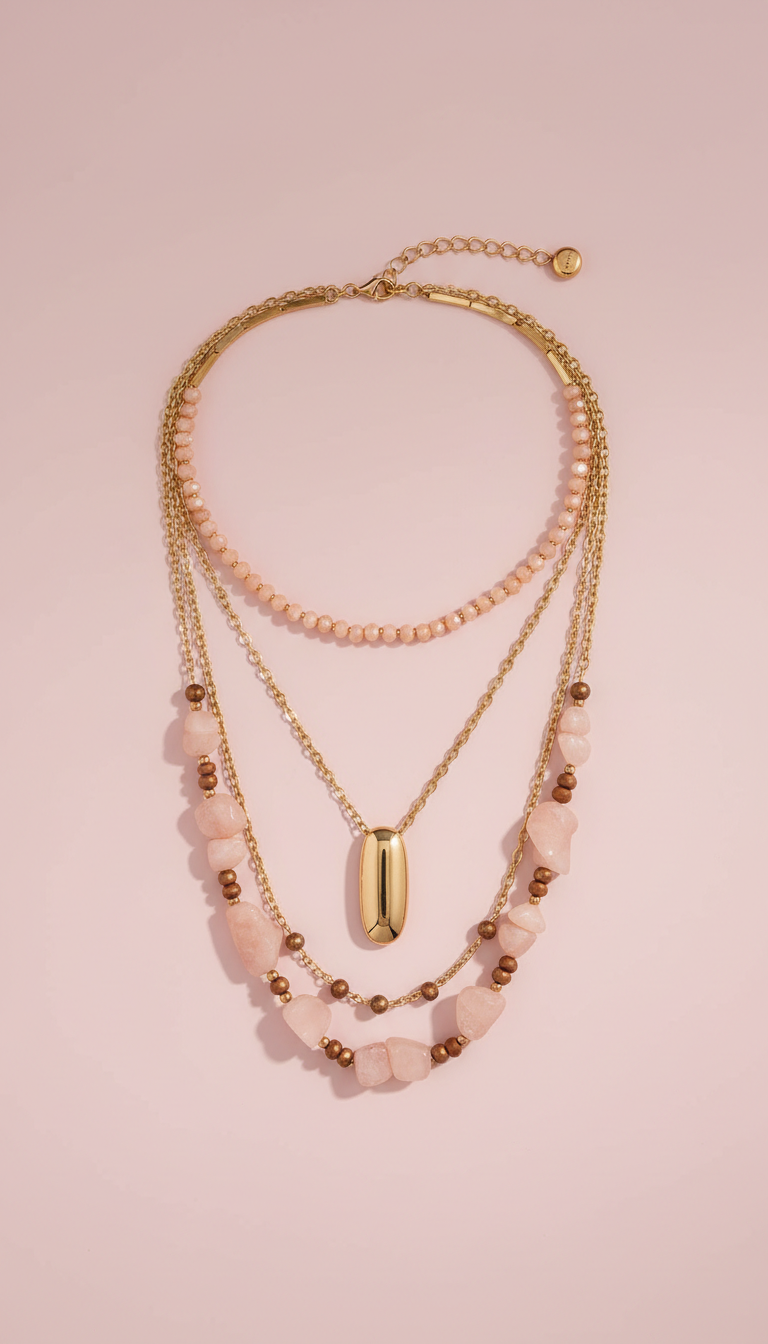 Set collane Peach Bellini a strati