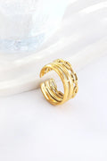 Anello Placcato Oro Resistente all'Acqua