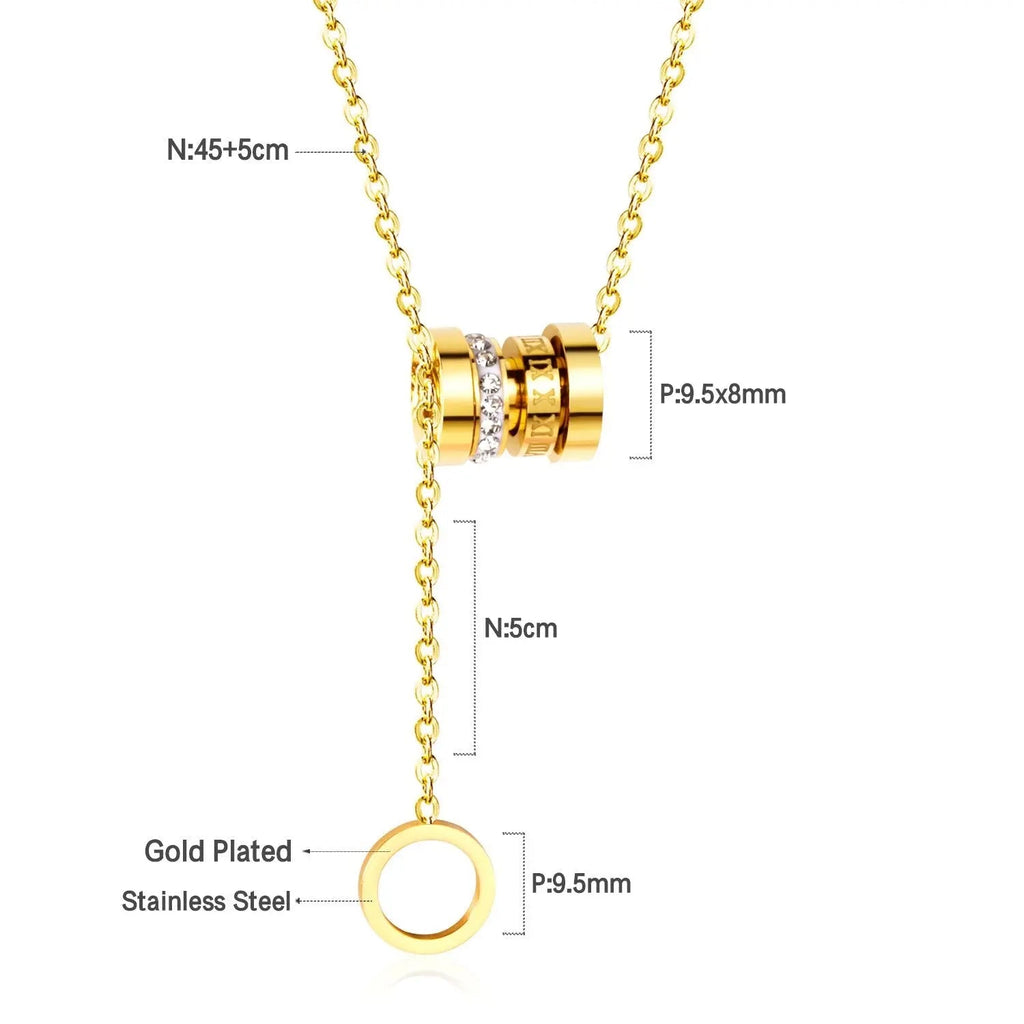 Collana Elegante con Choker e Accessori in Stile Tassel 45cm
