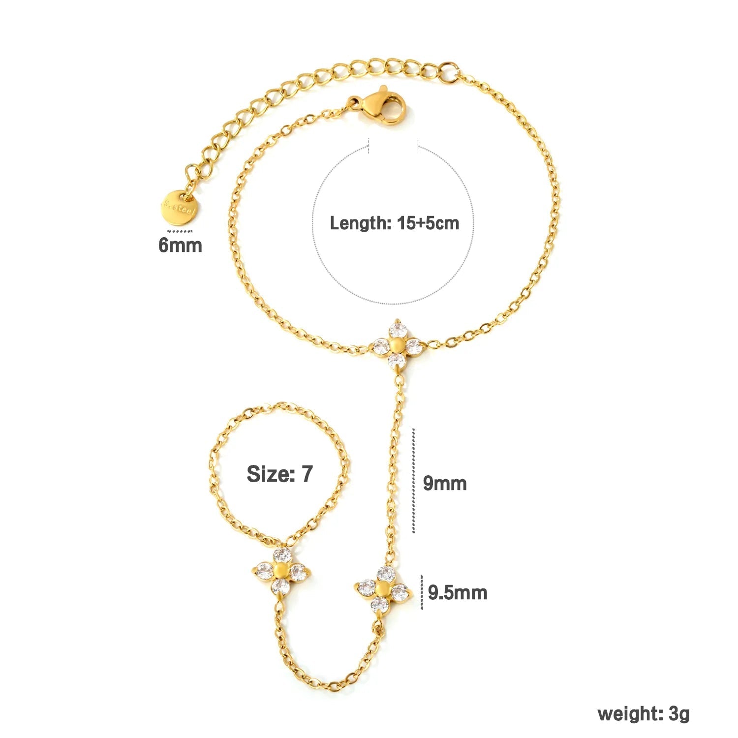 Bracciale di Lusso a Dita Collegate